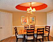 Spacious open dining room